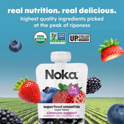 NOKA Superfood Smoothie Fruit Super Berry Single Pouch - 4.22oz 8 NOKA Superfood Smoothie Fruit Super Berry Single Pouch - 4.22oz - Image 6