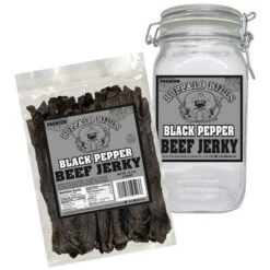 Buffalo Bills Black Pepper Beef Jerky 1 Bag Starter Kit (1 Bag And 1 Jar) -Food Sale Stores GUEST 7d514f49 3e8f 4044 974c d4431414d697