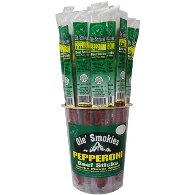 Buffalo Bills 15-ct Pepperoni Ole Smokies (Beef Sticks) - Two 15-ct Tubs 3 Buffalo Bills 15-ct Pepperoni Ole Smokies (Beef Sticks) - Two 15-ct Tubs