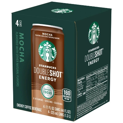 Starbucks Doubleshot Energy Mocha - 4pk/11 Fl Oz Cans 3 Starbucks Doubleshot Energy Mocha - 4pk/11 Fl Oz Cans