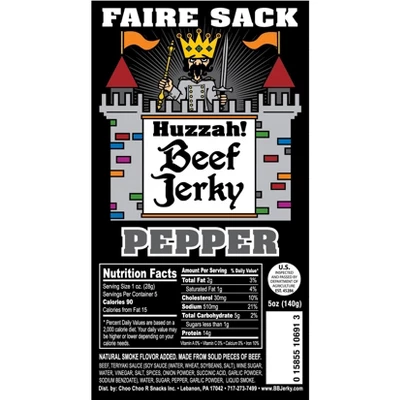 Buffalo Bills Pepper 5oz Faire Sack Beef Jerky (4 Packs Pepper Beef Jerky) 4 Buffalo Bills Pepper 5oz Faire Sack Beef Jerky (4 Packs Pepper Beef Jerky) - Image 2