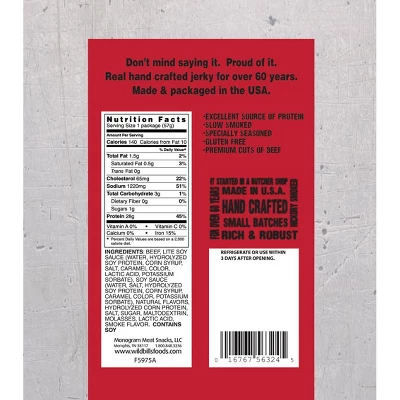 Wild Bill's Original Hickory Smoked Beef Jerky From The Jar 2 Ounce Pack (3 Count) 3 Wild Bill's Original Hickory Smoked Beef Jerky From The Jar 2 Ounce Pack (3 Count)