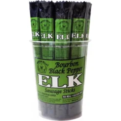 Buffalo Bills 15-ct Bourbon Black Pepper Elk Exotic Game Sticks - Two 15-ct Tubs