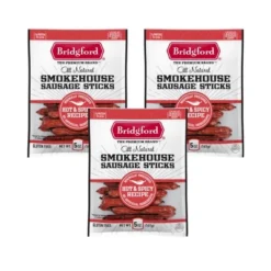 Bridgford Smokehouse Sausage Sticks Hot & Spicy 5 Oz - Gluten Free High Protein Smoked Sausage Sticks For Many Dietary Preferences -Food Sale Stores GUEST 8986e03f 7de0 44b2 969d 2632cae35346