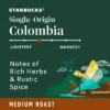 Starbucks Medium Roast Ground Coffee — Colombia — 100% Arabica — 1 Bag (12 Oz.)