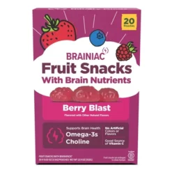 Brainiac Kids Fruit Snacks With Omega-3s Berry Blast - 12.4oz/20ct -Food Sale Stores GUEST 8efd8532 5f8e 446e 8064 589f92945b40