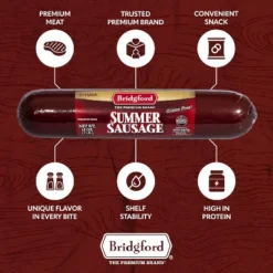 Bridgford Summer Sausage 16 Oz - Protein-Rich Keto-Friendly Shelf-Stable Snack - Great For Sausage Rolls And On Your Charcuterie Boards 15 Bridgford Summer Sausage 16 Oz - Protein-Rich Keto-Friendly Shelf-Stable Snack - Great For Sausage Rolls And On Your Charcuterie Boards -Food Sale Stores GUEST 94431264 735a 4f36 a790 634c025a41b6
