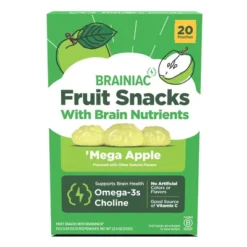 Brainiac Kids Fruit Snacks With Omega-3s Mega Apple - 12.4oz/20ct -Food Sale Stores GUEST 9522d967 282f 4723 b5ac 39f66881a6e6