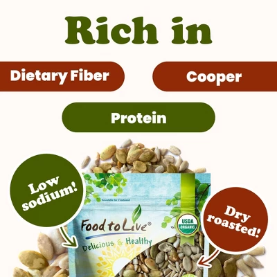 Organic Dry Roasted Sunflower And Pumpkin Seed Mix - By Food To Live 5 Organic Dry Roasted Sunflower And Pumpkin Seed Mix - By Food To Live - Image 3