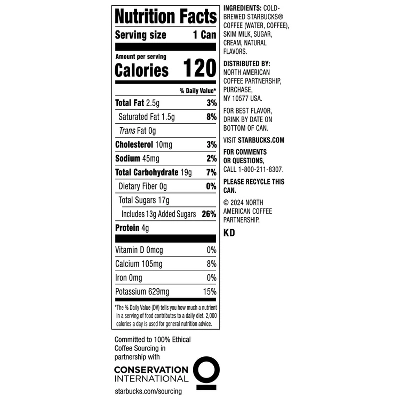 Starbucks Vanilla Sweet Cream Cold Brew Premium Coffee Drink - 11 Fl Oz Can 5 Starbucks Vanilla Sweet Cream Cold Brew Premium Coffee Drink - 11 Fl Oz Can - Image 3