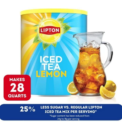 Lipton Reduced Sugar Lemon Iced Tea Mix - 50.2oz 6 Lipton Reduced Sugar Lemon Iced Tea Mix - 50.2oz - Image 4