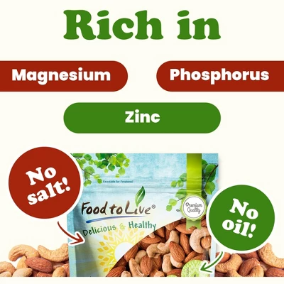 Dry Roasted Almonds And Cashews Mix - By Food To Live 5 Dry Roasted Almonds And Cashews Mix - By Food To Live - Image 3