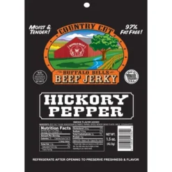 Buffalo Bills 1.5oz Hickory Pepper Country Cut Beef Jerky - Ten 1.5oz Packs