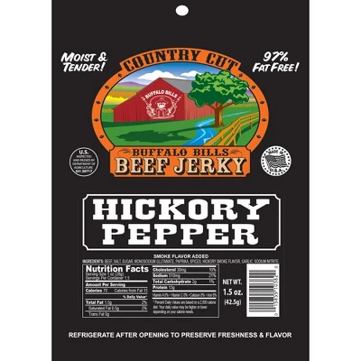 Buffalo Bills 1.5oz Hickory Pepper Country Cut Beef Jerky - Ten 1.5oz Packs 3 Buffalo Bills 1.5oz Hickory Pepper Country Cut Beef Jerky - Ten 1.5oz Packs