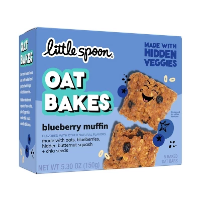 Little Spoon Blueberry Muffin Baked Oat Baked Bar Kids' Snacks - 5.3oz/5ct 9 Little Spoon Blueberry Muffin Baked Oat Baked Bar Kids' Snacks - 5.3oz/5ct - Image 7