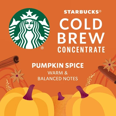 Starbucks Pumpkin Spice Flavored Cold Brew Concentrate, Multi-Serve, Naturally Flavored - 32 Fl Oz 3 Starbucks Pumpkin Spice Flavored Cold Brew Concentrate, Multi-Serve, Naturally Flavored - 32 Fl Oz