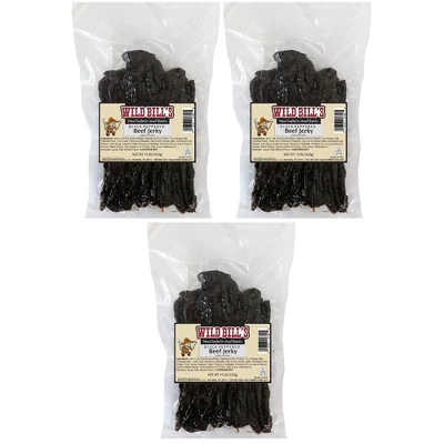 Wild Bill's Black Peppered Beef Jerky Three-Bag Starter Kit (three 15oz Bags And 1 Jar) 3 Wild Bill's Black Peppered Beef Jerky Three-Bag Starter Kit (three 15oz Bags And 1 Jar)