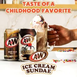 A&W Ice Cream Sundae Zero Sugar Soda - 12pk/12 Fl Oz Cans