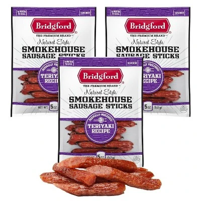 Bridgford Smokehouse Sausage Sticks Teriyaki 5 Oz - Gluten Free High Protein Smoked Sausage Sticks For A Variety Of Dietary Preferences 11 Bridgford Smokehouse Sausage Sticks Teriyaki 5 Oz - Gluten Free High Protein Smoked Sausage Sticks For A Variety Of Dietary Preferences - Image 9