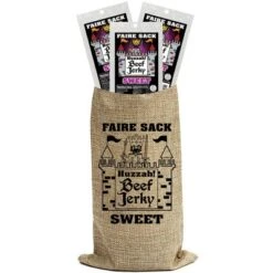 Buffalo Bills Sweet 5oz Faire Sack Huzzah Beef Jerky In Burlap Wine Bag (3 Packs Sweet Beef Jerky) -Food Sale Stores GUEST a7d0b083 cd02 435f 9d4e bdf4493f1c50