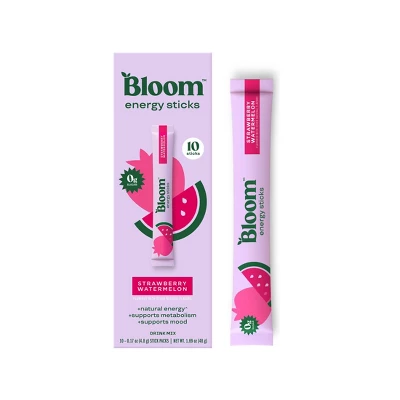 BLOOM NUTRITION Natural Energy Stick Packs Strawberry Watermelon - 10pk 6 BLOOM NUTRITION Natural Energy Stick Packs Strawberry Watermelon - 10pk - Image 4