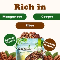 Pecan Pieces, Roasted And Salted - By Food To Live -Food Sale Stores GUEST a9790250 d042 454f b1aa d4a24235f6fa