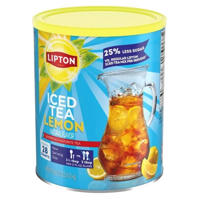 Lipton Reduced Sugar Lemon Iced Tea Mix - 50.2oz 3 Lipton Reduced Sugar Lemon Iced Tea Mix - 50.2oz