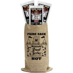 Buffalo Bills Hot 5oz Faire Sack Huzzah Beef Jerky In Burlap Wine Bag (3 Packs Hot Beef Jerky) -Food Sale Stores GUEST b1cfb85f 0324 46f4 8fd5 2b5e5dc26696