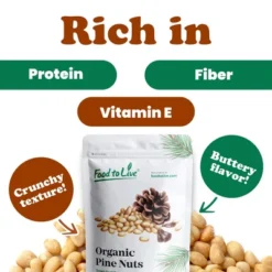 Organic Dry Roasted Pine Nuts With Himalayan Salt - By Food To Live -Food Sale Stores GUEST b2cfd2fb 8e00 4413 91e3 c9acb4c6a40f