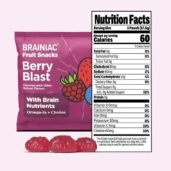 Brainiac Kids Fruit Snacks With Omega-3s Berry Blast - 12.4oz/20ct -Food Sale Stores GUEST b5631d81 7b7c 48bb 8aad 9824cf4f8ce6