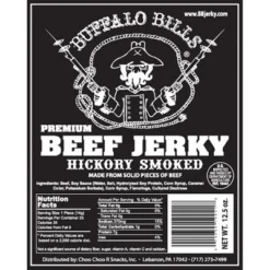 Buffalo Bills 12.5oz Premium Hickory Beef Jerky Strips (25 Hickory Smoked Strips Per Bag)