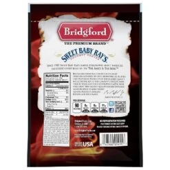 Bridgford Sweet Baby Ray’s Beef Jerky Sweet N Spicy 6.2 Oz - Ready-to-Eat High Protein Sweetened Spicy Beef Jerky For On-the-Go Snacking