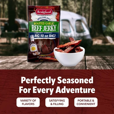 Bridgford Sweet Baby Ray’s Beef Jerky Roasted Garlic 10 Oz - High Protein Beef Jerky For Your Dietary Preferences & On-the-Go Snacking 6 Bridgford Sweet Baby Ray’s Beef Jerky Roasted Garlic 10 Oz - High Protein Beef Jerky For Your Dietary Preferences & On-the-Go Snacking - Image 4