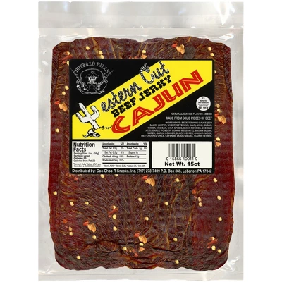 Buffalo Bills 18oz Cajun Western Cut Big Slab Beef Jerky (15 Beef Jerky Slices Per Bag) 6 Buffalo Bills 18oz Cajun Western Cut Big Slab Beef Jerky (15 Beef Jerky Slices Per Bag) - Image 4