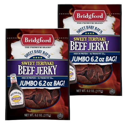 Bridgford Sweet Baby Ray’s Beef Jerky Sweet Teriyaki 6.2 Oz - High Protein Beef Jerky Teriyaki For On The Go Snacking And Busy Lifestyles 10 Bridgford Sweet Baby Ray’s Beef Jerky Sweet Teriyaki 6.2 Oz - High Protein Beef Jerky Teriyaki For On The Go Snacking And Busy Lifestyles - Image 8
