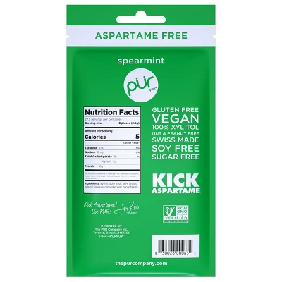 Pur Gum Spearmint Bag - 2.72oz 4 Pur Gum Spearmint Bag - 2.72oz - Image 2