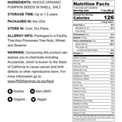 Organic Dry Roasted Pumpkin Seeds In Shell With Himalayan Salt - By Food To Live -Food Sale Stores GUEST cfc3ea75 9aab 4c77 acf2 3bb926dc1e1e