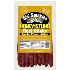 Buffalo Bills 7oz Honey Stung Ole Smokies (Beef Sticks) - Four 7oz Packs