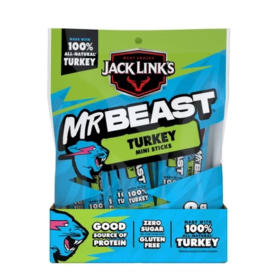 Jack Link's MrBeast Mini Turkey Sticks - 6oz/12ct 4 Jack Link's MrBeast Mini Turkey Sticks - 6oz/12ct - Image 2