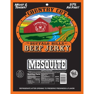 Buffalo Bills 2.6oz Mesquite Country Cut Beef Jerky - Six 2.6oz Packs 3 Buffalo Bills 2.6oz Mesquite Country Cut Beef Jerky - Six 2.6oz Packs