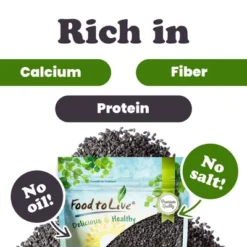 Dry Roasted Black Sesame Seeds - By Food To Live -Food Sale Stores GUEST d8613b99 8e3d 488b 8972 df48c4cde61b