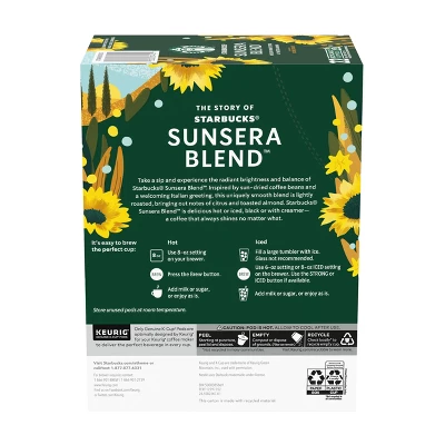 Starbucks Sunsera Blend Blonde Roast Keurig K-Cup Coffee Pods - 22ct 9 Starbucks Sunsera Blend Blonde Roast Keurig K-Cup Coffee Pods - 22ct - Image 7