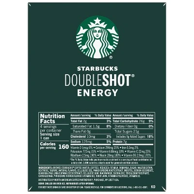 Starbucks Doubleshot Energy Mocha - 4pk/11 Fl Oz Cans 5 Starbucks Doubleshot Energy Mocha - 4pk/11 Fl Oz Cans - Image 3