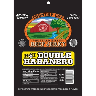 Buffalo Bills 1.5oz Double Habanero Country Cut Beef Jerky - Ten 1.5oz Packs 3 Buffalo Bills 1.5oz Double Habanero Country Cut Beef Jerky - Ten 1.5oz Packs