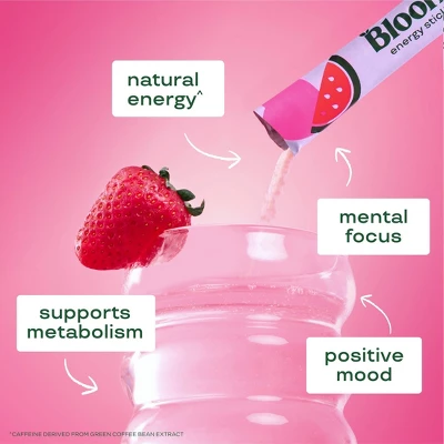 BLOOM NUTRITION Natural Energy Stick Packs Strawberry Watermelon - 10pk 4 BLOOM NUTRITION Natural Energy Stick Packs Strawberry Watermelon - 10pk - Image 2