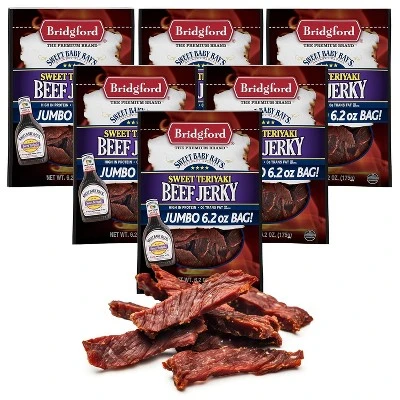 Bridgford Sweet Baby Ray’s Beef Jerky Sweet Teriyaki 6.2 Oz - High Protein Beef Jerky Teriyaki For On The Go Snacking And Busy Lifestyles 13 Bridgford Sweet Baby Ray’s Beef Jerky Sweet Teriyaki 6.2 Oz - High Protein Beef Jerky Teriyaki For On The Go Snacking And Busy Lifestyles - Image 11