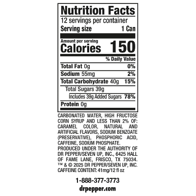 Dr Pepper Blackberry Soda - 12pk/12 Fl Oz Cans 9 Dr Pepper Blackberry Soda - 12pk/12 Fl Oz Cans - Image 7