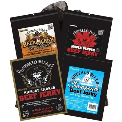 Buffalo Bills 4-Piece Premium Beef Jerky Sampler (4 Assorted 2.6oz Beef Jerky Packs) 9 Buffalo Bills 4-Piece Premium Beef Jerky Sampler (4 Assorted 2.6oz Beef Jerky Packs) - Image 7