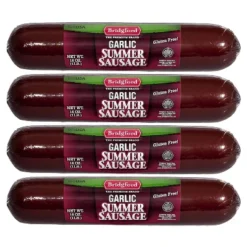 Bridgford Garlic Summer Sausage 16 Oz - Gluten-Free High Protein Garlic Infused Ready-to-Eat Summer Sausage For No-Carb Keto Diets -Food Sale Stores GUEST e41f6c0f 007e 4f01 a37b 586ba5716c0a