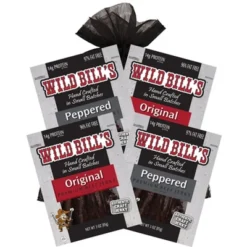 Wild Bill's 4-Piece Beef Jerky Sampler (Two 3oz Packs Each Of Original Hickory And Black Peppered) -Food Sale Stores GUEST e48238e6 8792 4d99 a401 b14f4f221836
